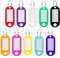 Xinzistar Lot de 30 Porte-Clés à Étiquette en Plastique Résistant, Porte Etiquette Clef, Couleurs Assorties pour ID Eiquettes, Tiquettes de Nom D'animal de Compagnie, Tiquettes de Bagage (10 Couleurs)
