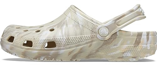 Crocs Unisex Classic Marbled Tie Dye Clog, Bone/Multi, 12 UK