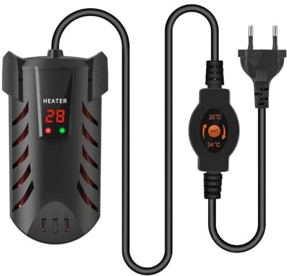 MiOYOOW Riscaldamento dell'Acquario, Riscaldamento Sommergibile a Risparmio Energetico, Riscaldatore dell Acquario Regolatore Temperatura dell'Acquario con Display LED per Acquari 70 l a 120 l