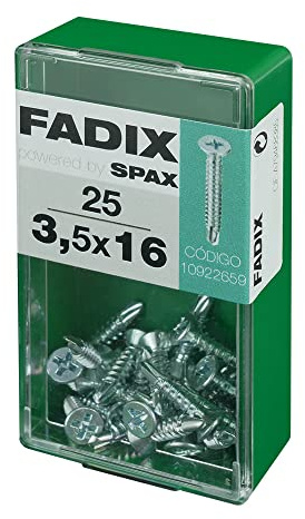 CAJA S 25 uds. Drehkreuz rot CHAPA CP AUTOT. CINC 3,5 x 16 mm FADIX