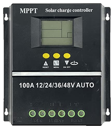 Jpdisdd PWM 100A 12V 24V 36V 48V AUTO Regolatore di Carica Pannello Solare Caricabatteria Solare Fotovoltaico LCD MPPT Regolatore Solare
