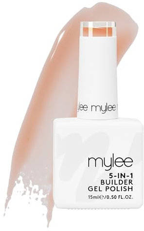 Mylee Gel Builder de renforcement 5-en-1 15ml, Vernis à Ongles UV/LED Ongles forts et résistants, Capsules et Extensions, pour le Nail Art, les Décalcomanies et les Bijoux (Laid Bare)