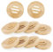 JAPCHET 10 Pack Round Bamboo Soap Dish, 80mm Diameter Natural Wooden Bamboo Soap Dish, Wood Soap Rack Holder for Kitchen, Bathroom