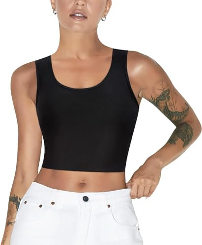 Bafully Brust Binder für damen Transgender Tomboy FTM Trans Atmungsaktiv Half Kompression Binder