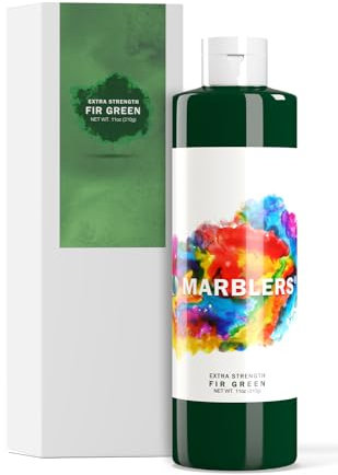 MARBLERS Liquid Colourant 11oz (310g) [Fir Green] | Water-Based | Dye, Tint, Pigment | Odourless | Non-Toxic | for Concrete, Cement, Mortar, Grout, Gypsum, Water-Based Paint, Jesmonite, Plaster