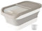 F Fityle Contenedor de Almacenamiento de Comida para Perros y Gatos, Caja de arroz, Taza medidora, dispensador Organizador de 10 kg, contenedor de Granos, Khaki