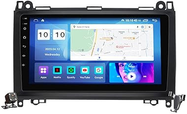 YLOXFW Android 12.0 Autoradio Stereo Navi mit 4G 5G WiFi DSP Carplay für B-ENZ B200 W169 W245 2004-2012 Sat GPS Navigation 9 Zoll Touchscreen Multimedia Video Player FM BT Receiver,M6 pro Plus 1