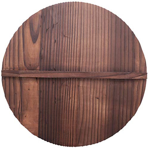Bureau Cubierta multifuncional de madera para ollas de cocina, tapa de cacerola, ecológica, antiquemaduras, tapa para olla de horno de madera, 36