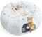 Hibtn Plush Cat Tunnel Bed Cave Cat Nest Toy Channel Donut Circle Shape Foldable Drill Hole Tent Breathable For Winter