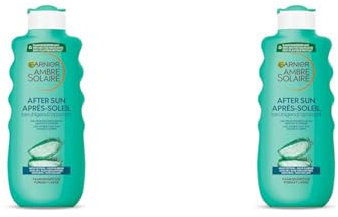 Garnier After Sun Lotion mit Aloe Vera, Kühlende Bodylotion, Ambre Solaire After Sun Beruhigende Feuchtigkeits-Milch, 1 x 400 ml (Packung mit 2)