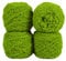 Uiopa Flauschige Wolle Garn Gras-Grün, 400g(4 x 100g, 4 x 80m) Plüschwolle zum Stricken 3 Stränge Fransengarn, Handstrickgarn Weiche Häkelwolle zum Decken Schals Mützen DIY-Projekte