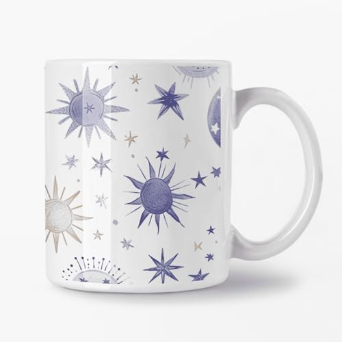 Tasse 355ml - Weiß - Sonne Mond Sterne