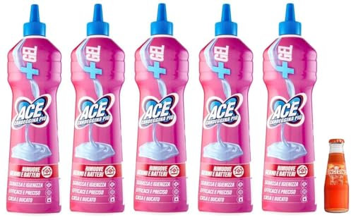 Sanpellegrino 5x ACE Candeggina Più Gel,Detergente per Casa e Bucato, smacchia e disinfetta, 500ml + 1x Gingerino Recoaro Aperitivo Italiano 10cl IN OMAGGIO