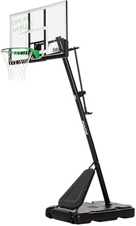 Salta Guard - Basketballständer - Höhenverstellbar von 230-305 cm - Basketballkorb mit Dunkring auf Rollen - für Kinder und Erwachsene - Outdoor - Schwarz