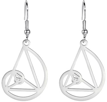 Goldener Schnitt Ohrringe für Mathe-Liebhaber Fibonacci Spirale Tropfen Ohrringe Fibonacci-Zahlen Schmuck Heilige Geometrie Mathematik Geschenke für Frauen Mathematiklehrer Architekt (silber)