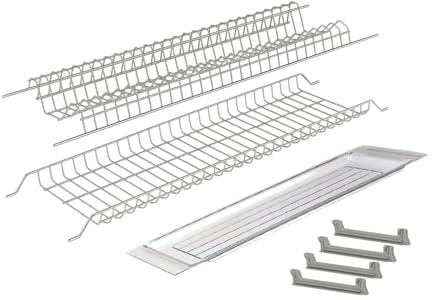 inferramenta SCOLAPIATTI Acciaio Inox con vaschetta raccogli gocce (76 CM per pensili da 80 CM)
