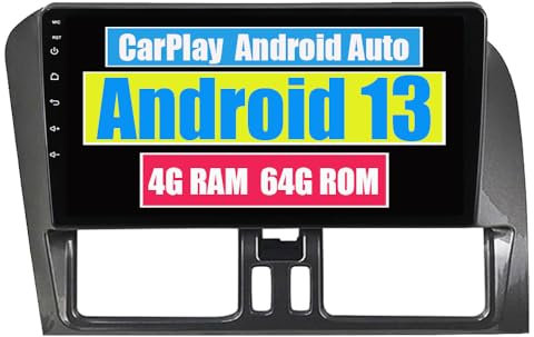RoverOne Autoradio CarPlay Haupteinheit für Volvo XC60 2008–2017 Android Auto Touchscreen Sat Navi Bluetooth WiFi Radio Player (für 2008–2013)