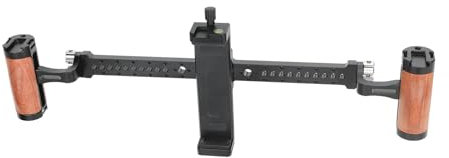 CAMVATE Tablet-Halterung mit Zwei Holzhandgriffen für iPad/Tablet – 3615