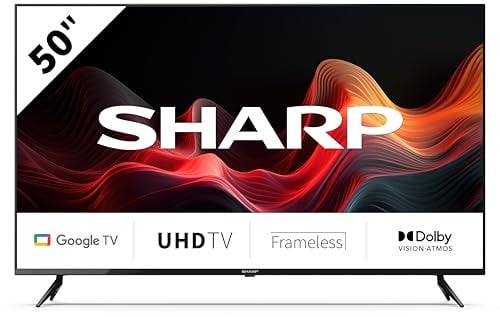 SHARP 50GL4060E - Google TV™ 4K Frameless LED ad alta definizione con eccezionali funzionalità multimediali.