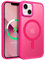 GUAGUA Coque pour iPhone 13 Mini - Compatible avec MagSafe - Coque Magnétique - Protection Antichoc Qualité Militaire - Etui Translucide Mat Housse Fine Antichoc - 5.4'' (Rose Vif)