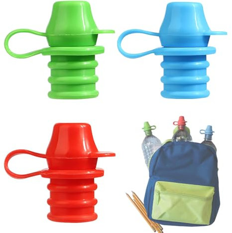 3 Stück Silikon-Flaschenaufsatz-Ausgießer-Adapter, Ersatz für auslaufsichere Wasserflaschenaufsätze, BPA-frei, Baby-Wasserflaschenverschluss für Kleinkinder, Kinder und Erwachsene mam flaschen