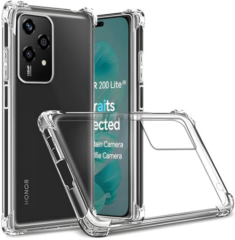 Totill Cover per Honor 200 Lite Cover, [Rinforzare la Versione con Quattro Angoli] [Protezione per la Fotocamera] Custodia Protettiva in Silicone Morbido Antiurto in Gomma TPU Phone case