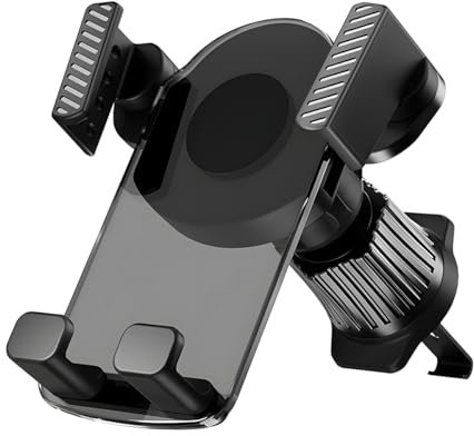 CGEAMDY Soporte Telefono Gravedad para Coche, Soporte Móvil Coche Gancho Ventilación, 360° Rotación Accesorios Movil Coche, Accesorios Decoración Interior Universales para Automóviles(Negro)
