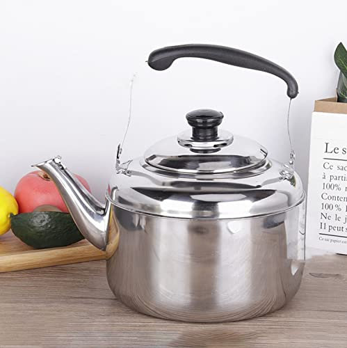 GZKDKZB Bollitore fischiettante Vintage da 10 Litri, bollitore di Grande capacità da 4/5/6/8/10 Litri, bollitore in Acciaio Inossidabile, bollitore, teiera per Gas, induzione, fornelli Ele