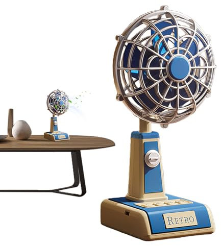 Ventilador Retro, Pequeño Circulador De Aire Retro, Ventilador Vintage Clásico, Ahorro De Espacio Retro-chic, Útil Para Transportar, 23.6x10.2x8.3cm Para El Hogar, Al Aire Libre, Viajes, Escuela, Coci