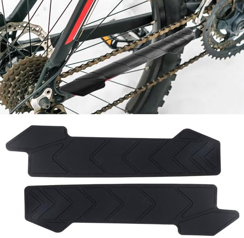Psyqtsuary 2 Pcs Mountain Bike Chainstay Protector Silicone Stickers MTB Chainstay Protector Bike-Chain Guard for Mountain Bike Against Scratches and Damage
