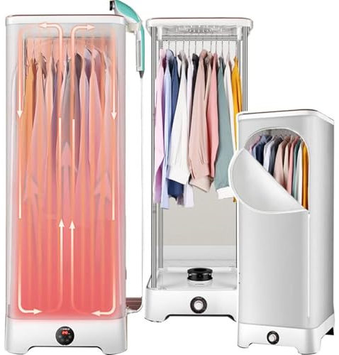 WJFTODAY Automatic Ironing Machine Automatic Ironing Machine, Clothes Dryer, Steam Drying Machine - Portable Household Wrinkle Removal and Folding, Mite Drying Ironing Machine