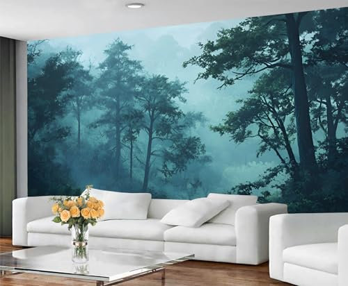 Forest Wallpaper, Gothic Forest Self Adhesive Wallpaper for Living Room, Jungle Nature Wall Paper for Bedroom, Woodland Trees Wall Mural, Landscape Large Mural & Room Decor