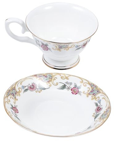 LABRIMP 1 Set Tazzine con Sottobicchiere Tazza da Latte e e Caffetteria Resistente Ogni Occasione