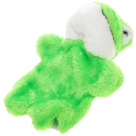 ZUNOXAZ Grüne Frosch Handpuppe Kuscheltier für Rollenspiele und Geschichtenerzählen Interaktives Puppentheater Zubehör für Eltern Junge Mädchen Spiele Party Mitgebsel