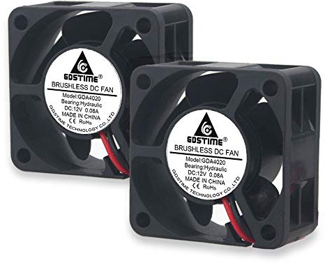 GDSTIME Lot de 2 Ventilateur 40x40x20 12V Ventilateur 4020 12V Fan 40mm