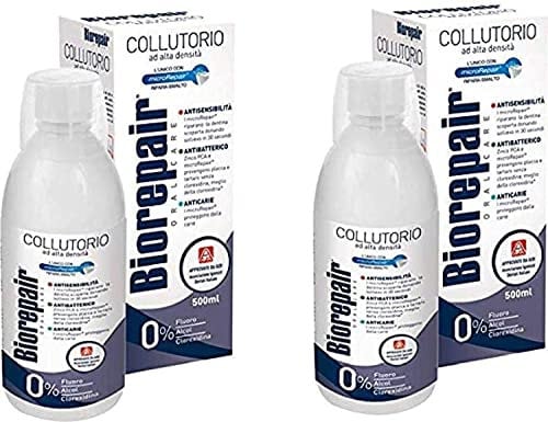 Biorepair: collutorio collutorio con Antibacterical – 500 ml/16.9 fl. oz - Confezione da 2
