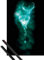 Harry Potter 1art1 Plakat | Bild (91x61 cm) Patronus Hirsch, Expecto Patronum + EIN Paar Posterleisten, Schwarz