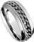 Piersando Biker Band Ring Edelstahl Facettierter Spinner Ketten Bandring Herrenring Partnerring Freundschaftsring Herren Silber Größe 60 (19.1)