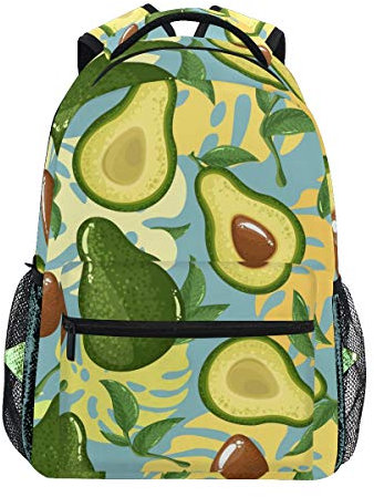 Linomo Avocado-Rucksack, Tagesrucksack, für Camping, Wandern, Reisen, Schulranzen für Kinder, Jungen, Mädchen, Herren und Frauen