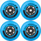 AOWESM Inline Skate Wheels 85A Gripper Asphalt Outdoor Inline Roller Hockey räder mit Kugellager ABEC-9 (4er-Pack) (blau, 80 mm)