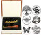 ANBOSE Wachs Siegel Stempel Set, Schmetterling Drachen Rose Blume Baum mit Liebe, 6-teiliges Siegel Wachs Stempel Kit mit Kupfersiegel + 1 Holzgriff, Geschenkversiegelung
