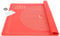 Super Kitchen Rutschfeste Backunterlage Antihafte Backmatte Silikon Groß 71 x 51cm Teigunterlage Ausrollmatte XL Silikonmatte Fondant Pizza Teigmatte mit Teigschneider- Epoxidharz Resin Matte (Rot)