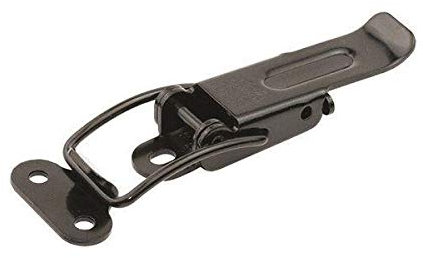 Gedotec Kisten-Spannverschluss Metall Hebel-Verschluss abschließbar mit Gegenstück - Table Catch | Kisten-Schloss zum Schrauben | Stahl Antik schwarz | 2 Stück - Spann-Schloss für Tische & Truhen