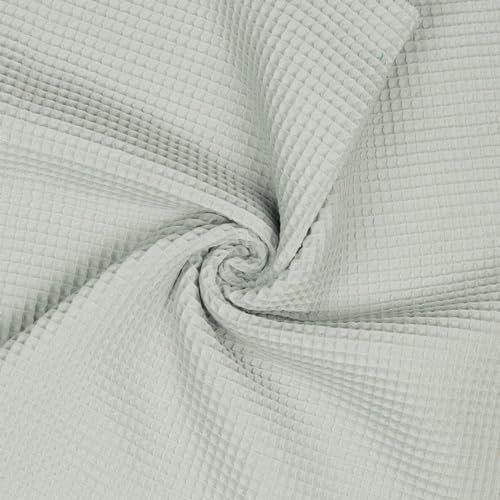 VmG-Store Waffelpique Meterware Waffel Stoff 100% Baumwollstoff Tex 100 (004 I Lichtgrau, 200 x 150cm)
