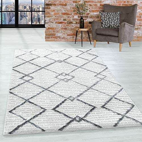 Teppich Wohnzimmer Hochflor Shaggy Teppich Skandinavisch Design 80x250 cm Läufer Flur Teppich Creme - Teppich für Schlafzimmer Esszimmer Küche Boho Teppich Weich Flauschig Pflegeleicht Küchenläufer