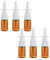 QUUPY 6 Pcs 10 ml Empty Refillable Nasal Spray Bottles,Portable Glass Nasal Spray Bottle Container,Used to Store Medical Water and Liquid,Brown