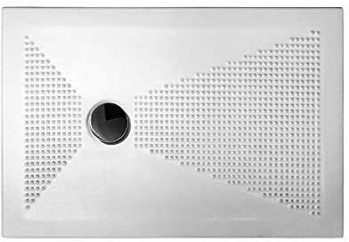 Yellowshop Piatto Doccia Althea UP, Ceramica, Bianco Lucido, 80x100x3 cm