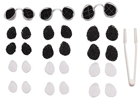 ZIEM Filtro Nasale Invisibile Ultra Traspirante Con Filtri Mini-HEPA per Odori, Polvere, Polline e Fumo - Small, Medium, Large, Forma Rotonda