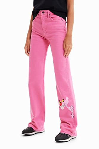 Desigual Denim_Pink Panther 3056 Rose tupink Jeans, Rouge, 38 Femme