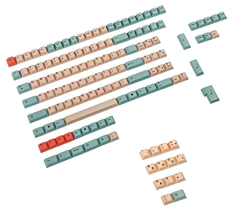125 Key Hami Melon Dye-sub PBT Keycaps German Spain UK French ISO for MX Switches Keyboard 104 87 61 Filco YMD96 KBD75 FC980M ID80 (UK ISO Kit)
